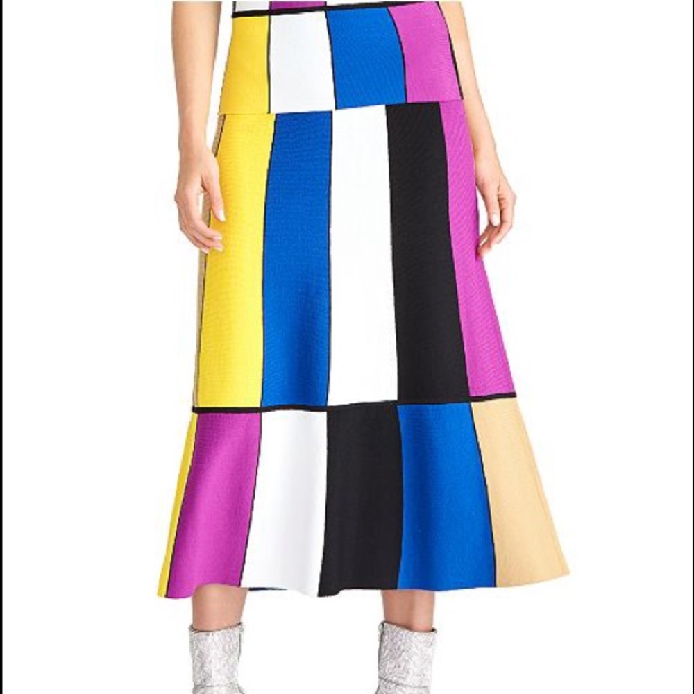 Rachel Roy Yvette Colorblock Skirt XXL NWT